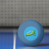 Fijne leuke cartoon met groene caterstijl pingpongbal (Net)