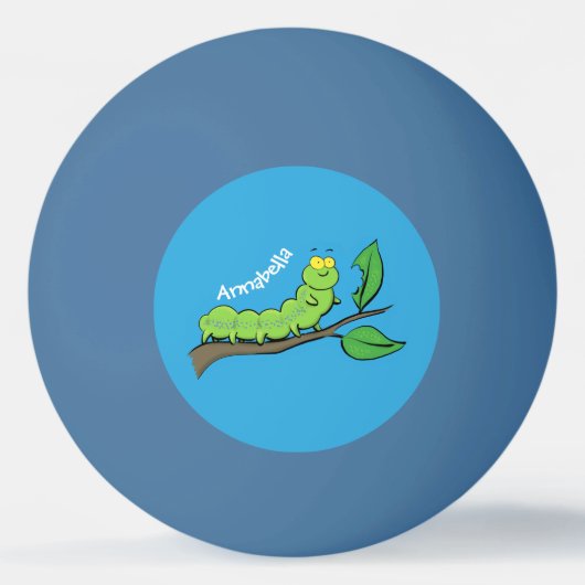 Fijne leuke cartoon met groene caterstijl pingpongbal (Voorkant)