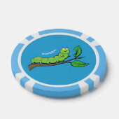 Fijne leuke cartoon met groene caterstijl poker chips (Enkel)