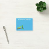 Fijne leuke cartoon met groene caterstijl post-it® notes (Kantoor)