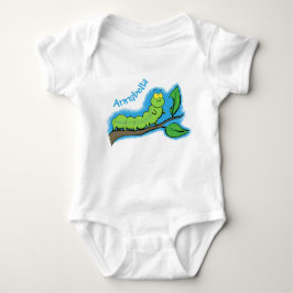 Fijne leuke cartoon met groene caterstijl romper
