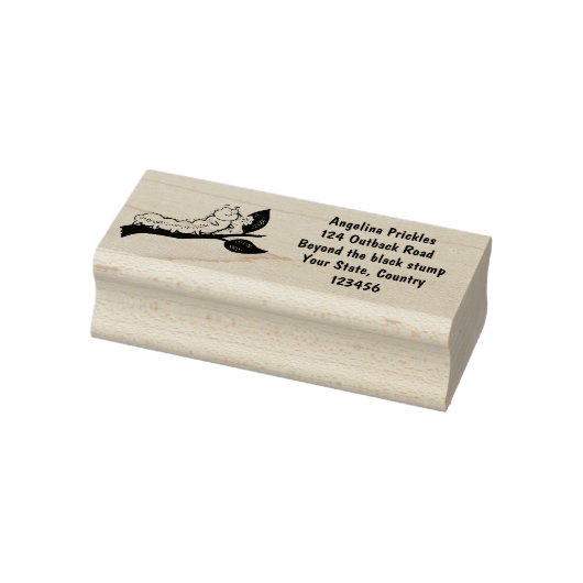 Fijne leuke cartoon met groene caterstijl rubberstempel (Stempel)