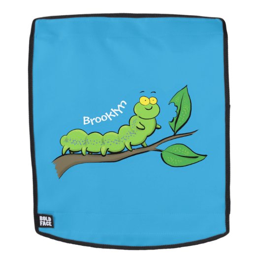 Fijne leuke cartoon met groene caterstijl rugtassen (Verwijderbaar gezicht)