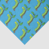 Fijne leuke cartoon met groene caterstijl tissuepapier (Detail)