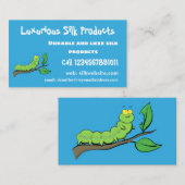 Fijne leuke cartoon met groene caterstijl visitekaartje (Voorkant / Achterkant)