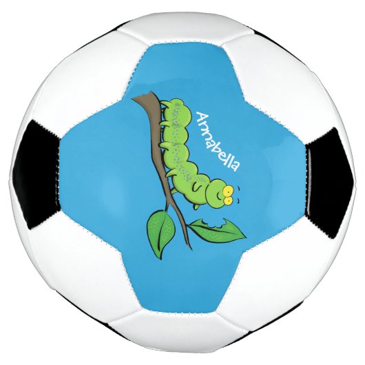 Fijne leuke cartoon met groene caterstijl voetbal (Gedraaid)