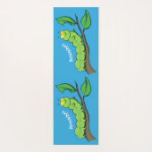Fijne leuke cartoon met groene caterstijl yogamat (Achterkant)