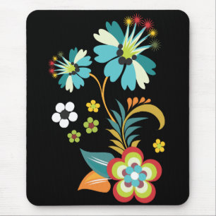 Fijne Leuke Koele Retro BloemenMode Girly Muismat