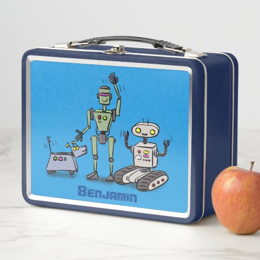 Fijne leuke robots trio cartoon (In situ)