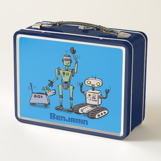 Fijne leuke robots trio cartoon (Achterkant)