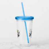 Fijne leuke robots trio cartoon acryl drinkbeker (Links)