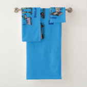 Fijne leuke robots trio cartoon bad handdoek (Insitu)
