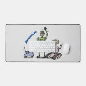Fijne leuke robots trio cartoon bureaumat (Keyboard & Muis)