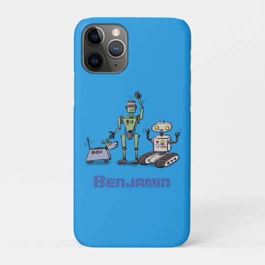 Fijne leuke robots trio cartoon Case-Mate iPhone case (Achterkant)