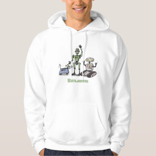 Fijne leuke robots trio cartoon hoodie