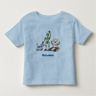 Fijne leuke robots trio cartoon kinder shirts