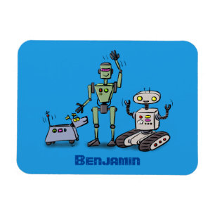 Fijne leuke robots trio cartoon magneet