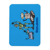 Fijne leuke robots trio cartoon magneet (Verticaal)