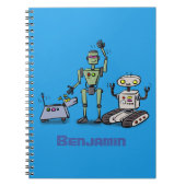 Fijne leuke robots trio cartoon notitieboek (Voorkant)
