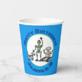 Fijne leuke robots trio cartoon papieren bekers (Voorkant)