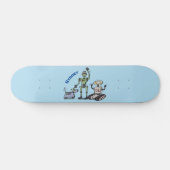 Fijne leuke robots trio cartoon persoonlijk skateboard (Horizontaal)
