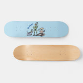 Fijne leuke robots trio cartoon persoonlijk skateboard (Horizontaal)