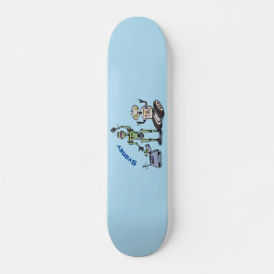 Fijne leuke robots trio cartoon persoonlijk skateboard