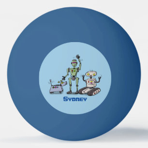 Fijne leuke robots trio cartoon pingpongbal