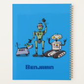 Fijne leuke robots trio cartoon planner (Achterkant)