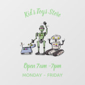 Fijne leuke robots trio cartoon raamsticker (Vel)