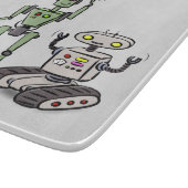 Fijne leuke robots trio cartoon snijplank (Hoek)