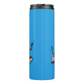 Fijne leuke robots trio cartoon thermosbeker (Achterkant)