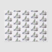 Fijne leuke robots trio cartoon tissuepapier (Voorkant)