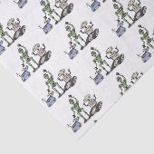 Fijne leuke robots trio cartoon tissuepapier (Detail)