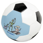 Fijne leuke robots trio cartoon voetbal (Drie kwart)
