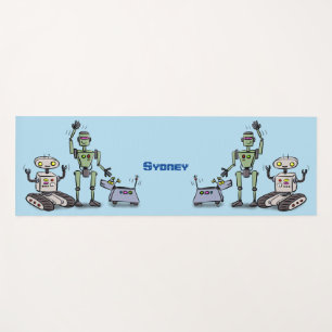 Fijne leuke robots trio cartoon yogamat