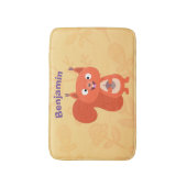 Fijne leuke rode eekhoorn cartoon illustratie badmat (Voorkant Verticaal)