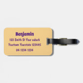 Fijne leuke rode eekhoorn cartoon illustratie bagagelabel (Achterkant horizontaal)