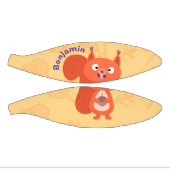 Fijne leuke rode eekhoorn cartoon illustratie basketbal (Panelen)