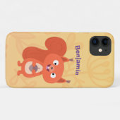 Fijne leuke rode eekhoorn cartoon illustratie Case-Mate iPhone case (Achterkant (horizontaal))