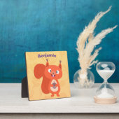 Fijne leuke rode eekhoorn cartoon illustratie fotoplaat (Insitu)