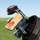Fijne leuke rode eekhoorn cartoon illustratie golfheadcover (Insitu)