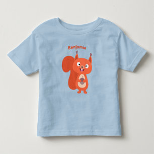 Fijne leuke rode eekhoorn cartoon illustratie kinder shirts