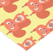 Fijne leuke rode eekhoorn cartoon illustratie korte tafelloper (Hoek)