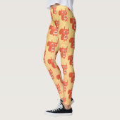 Fijne leuke rode eekhoorn cartoon illustratie leggings (Links)