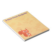 Fijne leuke rode eekhoorn cartoon illustratie notitieblok (Schuin)