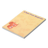 Fijne leuke rode eekhoorn cartoon illustratie notitieblok (Linkerzijde)