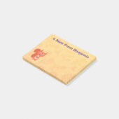 Fijne leuke rode eekhoorn cartoon illustratie post-it® notes (Schuin)