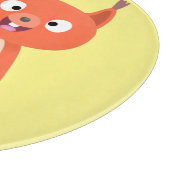 Fijne leuke rode eekhoorn cartoon illustratie snijplank (Hoek)