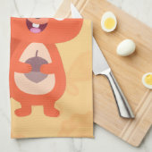 Fijne leuke rode eekhoorn cartoon illustratie theedoek (Quarter Fold)